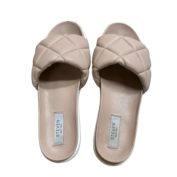 Steve Madden Shoes - Steve Madden Shoes Steven New York Beige Women’s Cushion Puff Sandals Size 8.5
